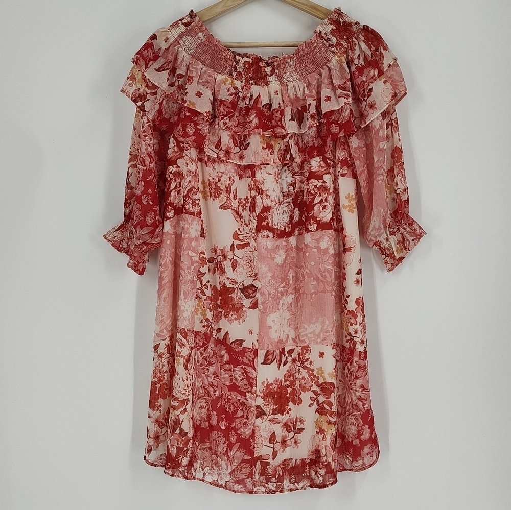 House of Harlow Chiffon Ruffle Dress